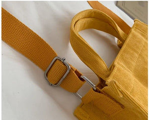 Women Handbag Simple Corduroy Portable Large Capacity HandBag